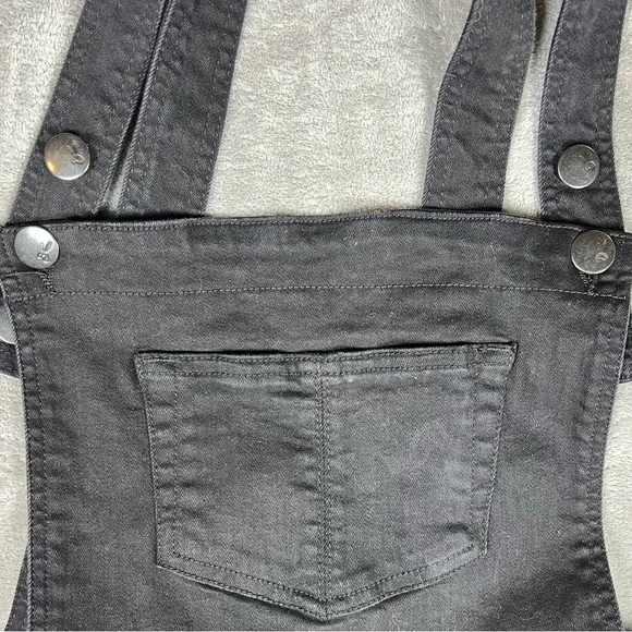 Hell Bunny Dress Womens 2XL Black Dakota Pinafore Denim Goth Pinup Punk Overall - Picture 6 of 10